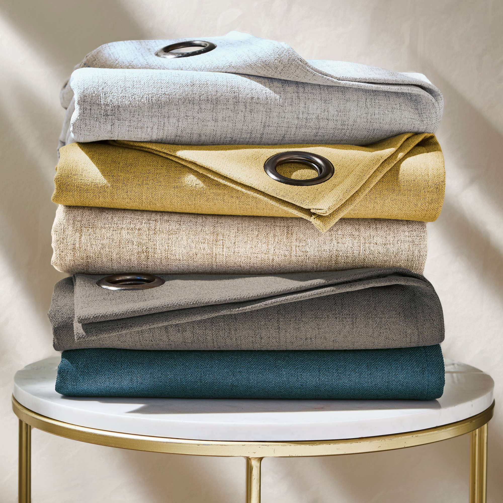 Rideau occultant thermiqueÉco baie toucher coton