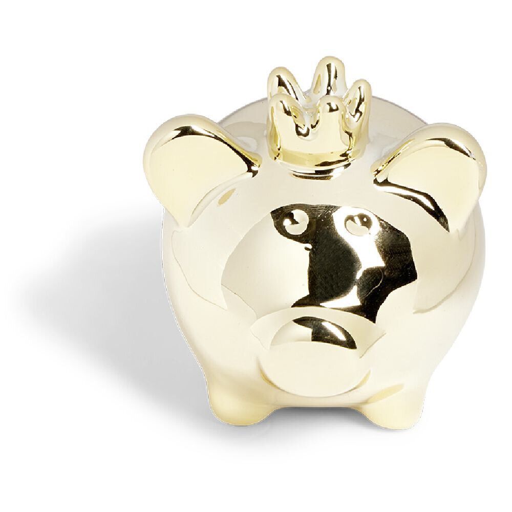 Tirelire cochon doré 9x7xH8,3cm