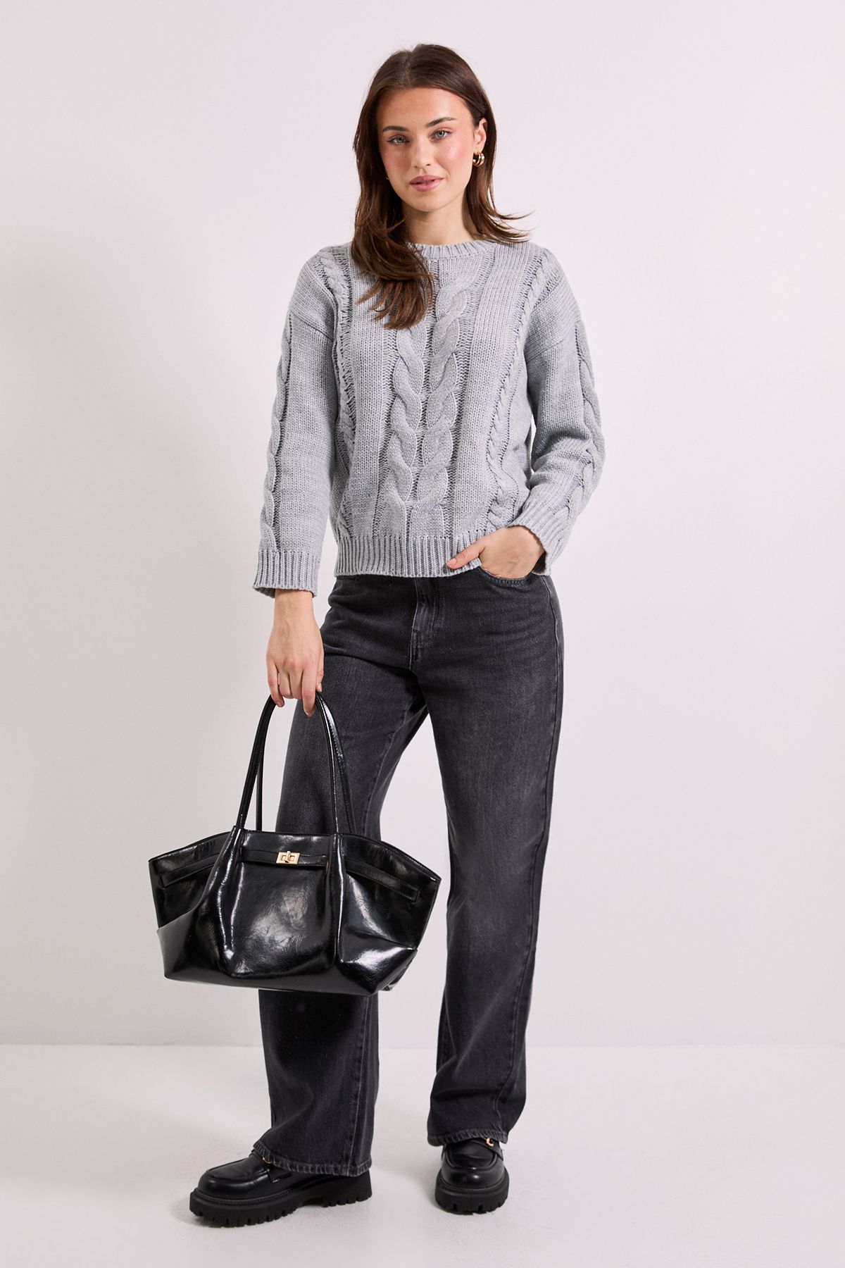 Dorothy Perkins Cable Knitted Crew Neck Jumper