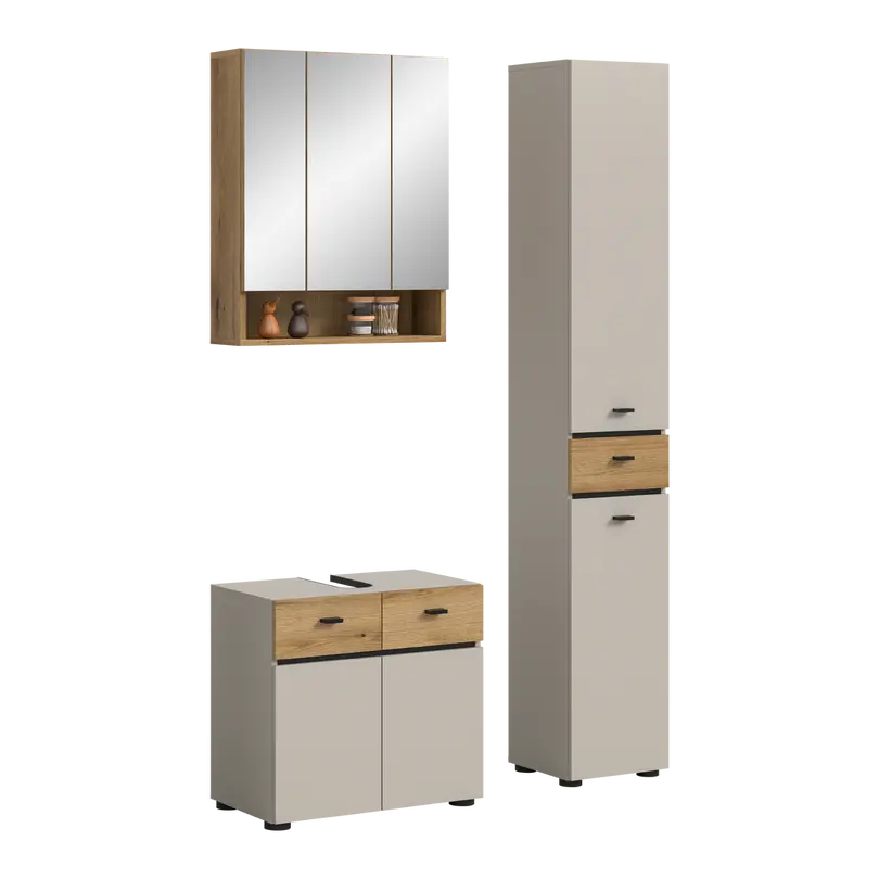 Badschrank 3-teilig Aqua