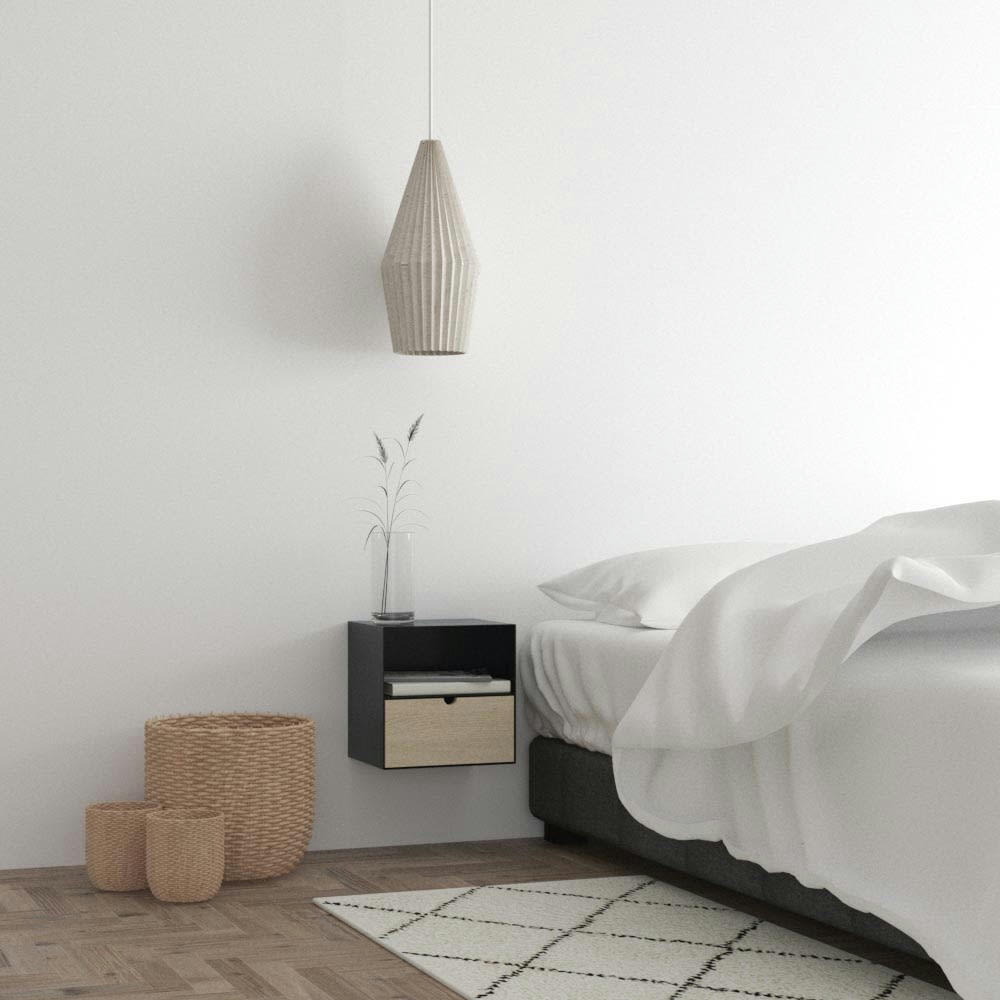 ALOFT - Table de chevet suspendue noire