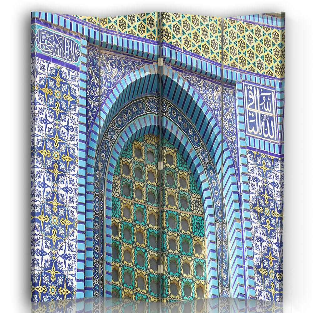 - Paravent - Cloison Jérusalem - Mont Du Temple cm 145x170 (4 volets)