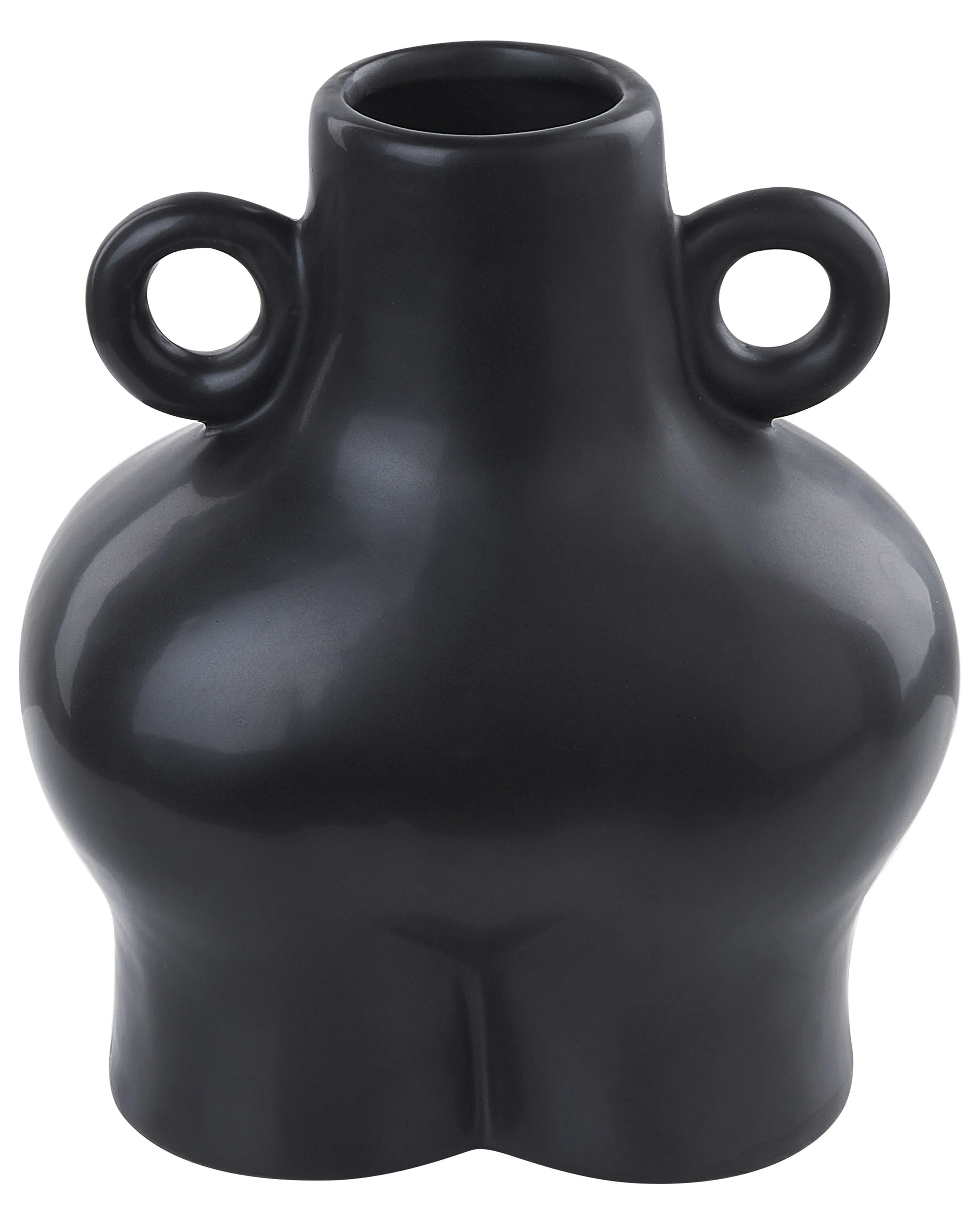 Flower Vase NAFPLIO Ceramic 20 cm Black