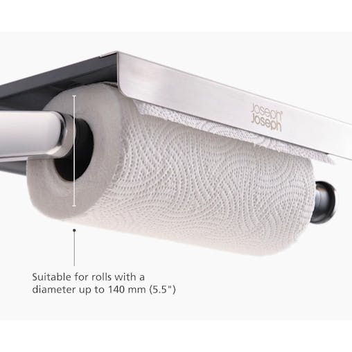 Joseph Joseph RollGrip Under Shelf Stainless Steel Kitchen Roll Holder