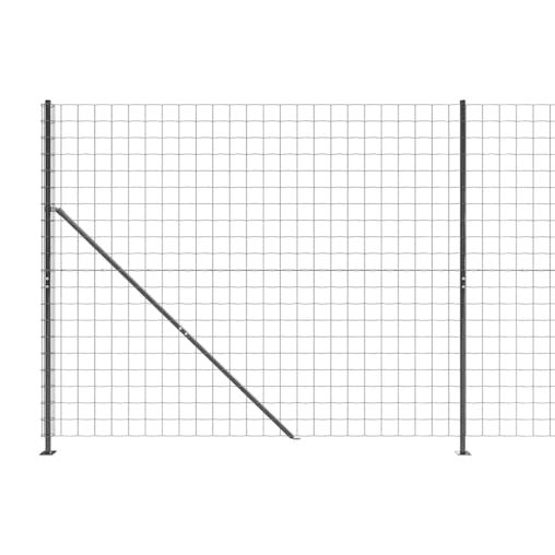 NNEVL Wire Mesh Fence with Flange Anthracite 1.4x25 m
