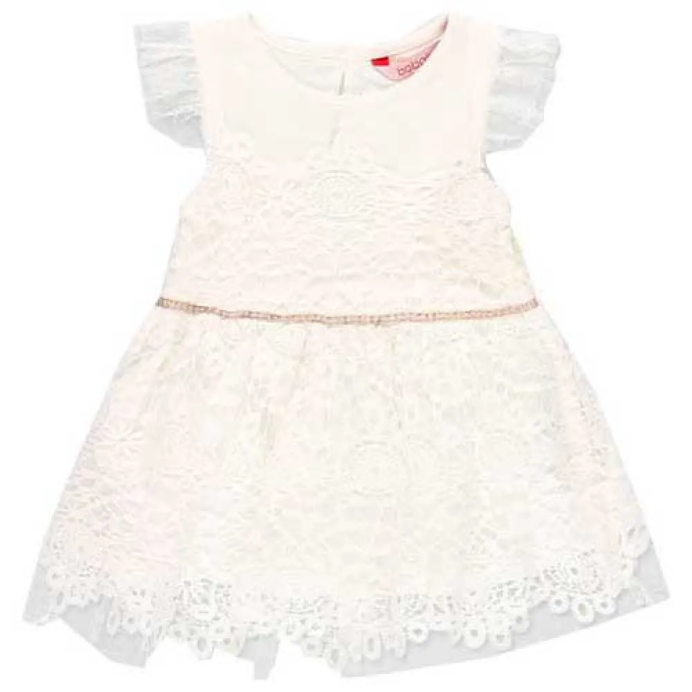 Boboli Guipure short sleeve dress