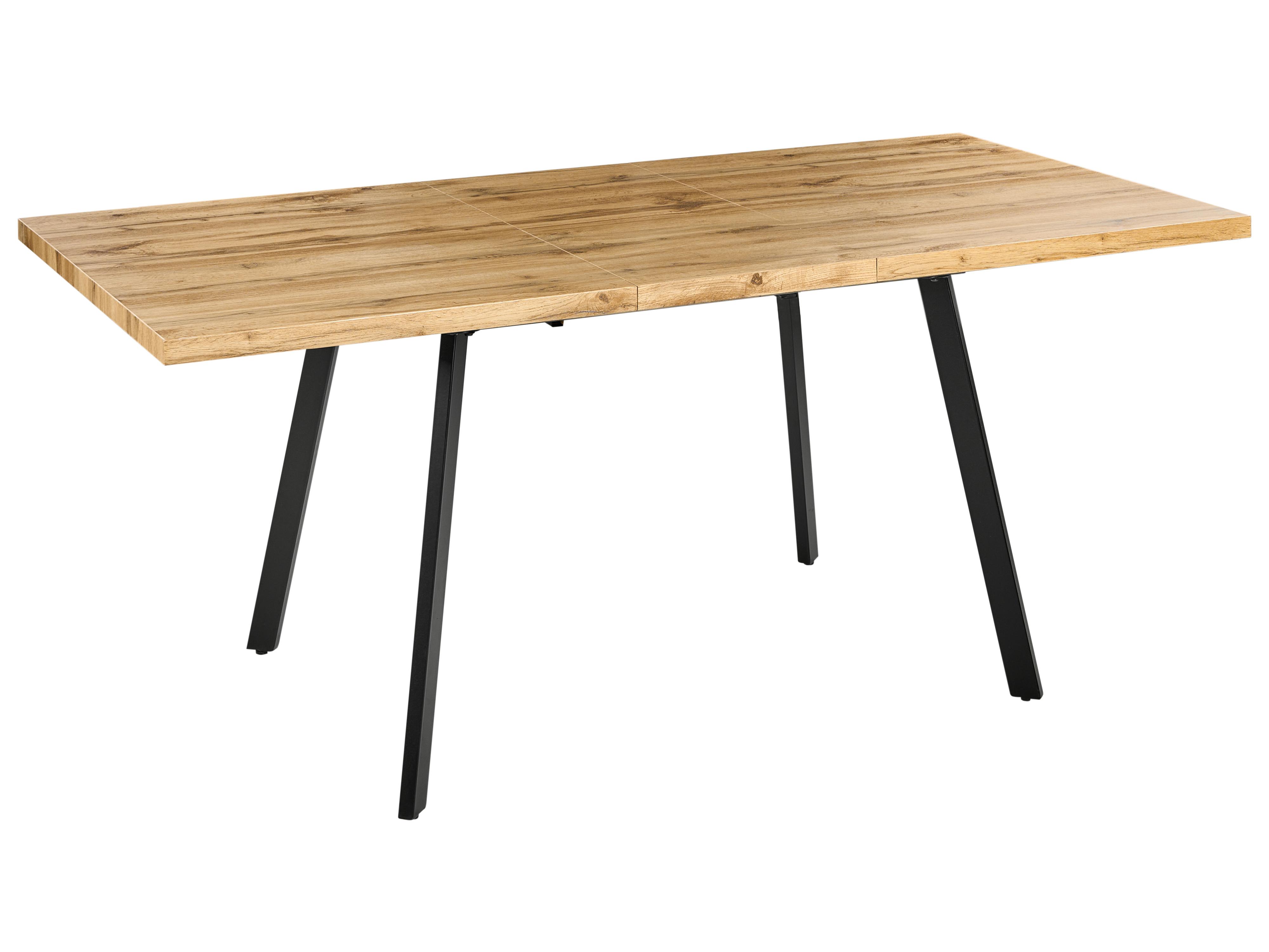 Extending Dining Table HARLOW Brown 140/180 cm 90 cm