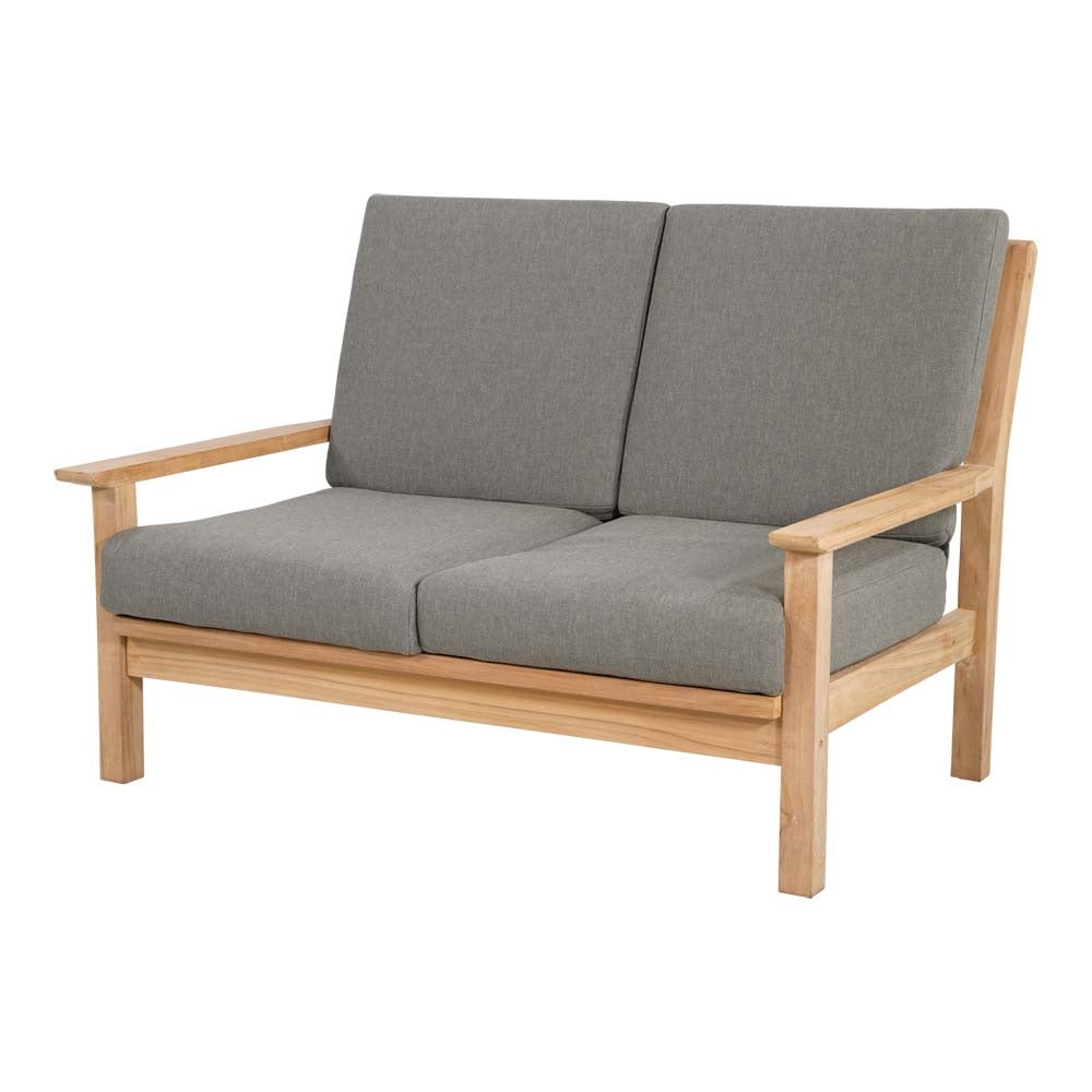 Lesli Living loveseat teak - zwart - 124x86x82,5cm
