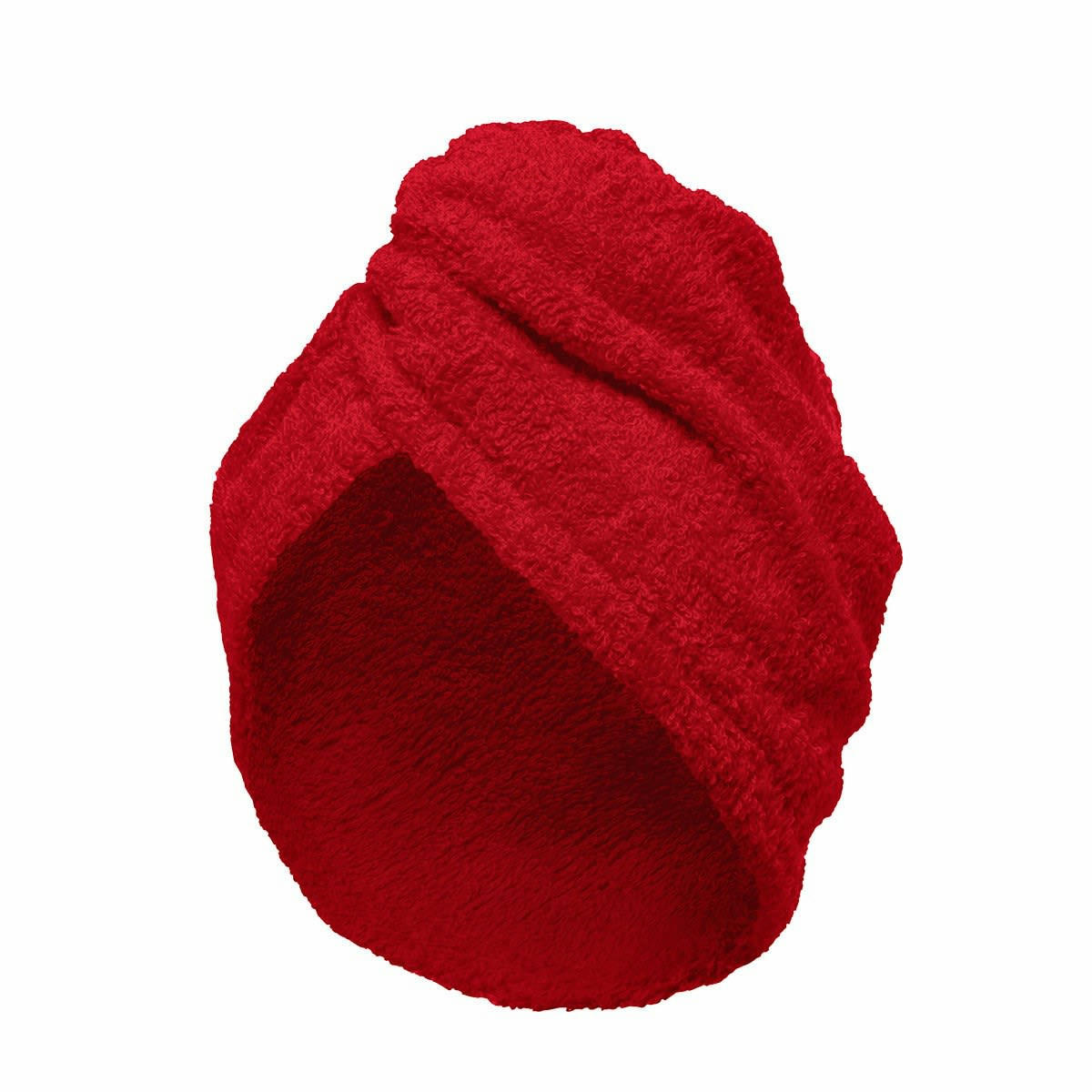 TURBAN DE BAIN - Turban éponge fermeture élastique en coton bordeaux