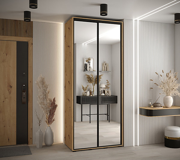 Armoire Davos 2 a portes coulissantes H. 235,2 x L. 110 x P. 45 2 portes