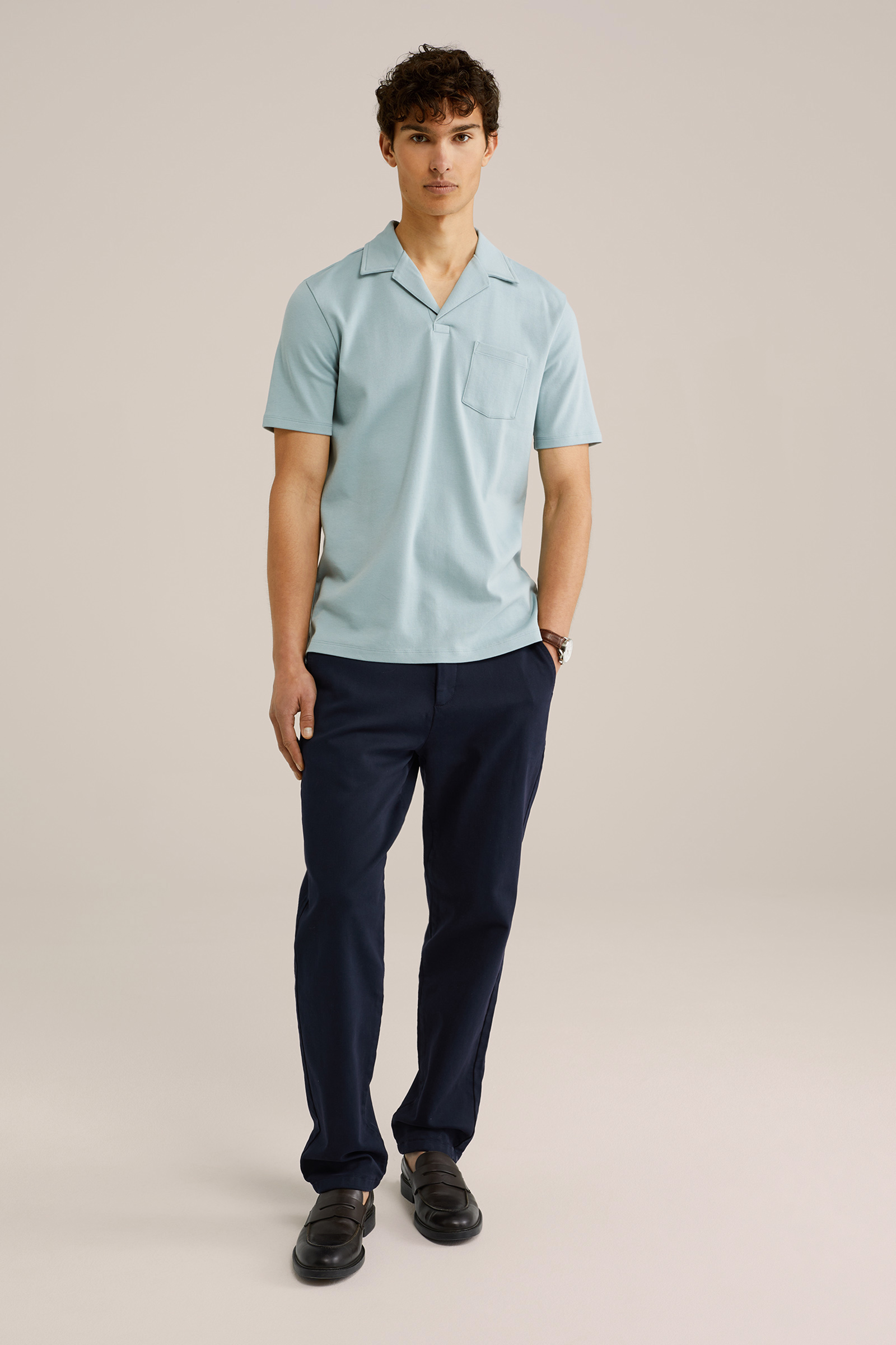 Heren slim fit polo