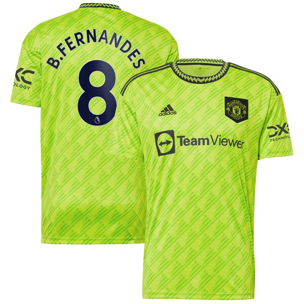 Bruno Fernandes Manchester United adidas 2022/23 Third Replica Player Jersey - Neon Green