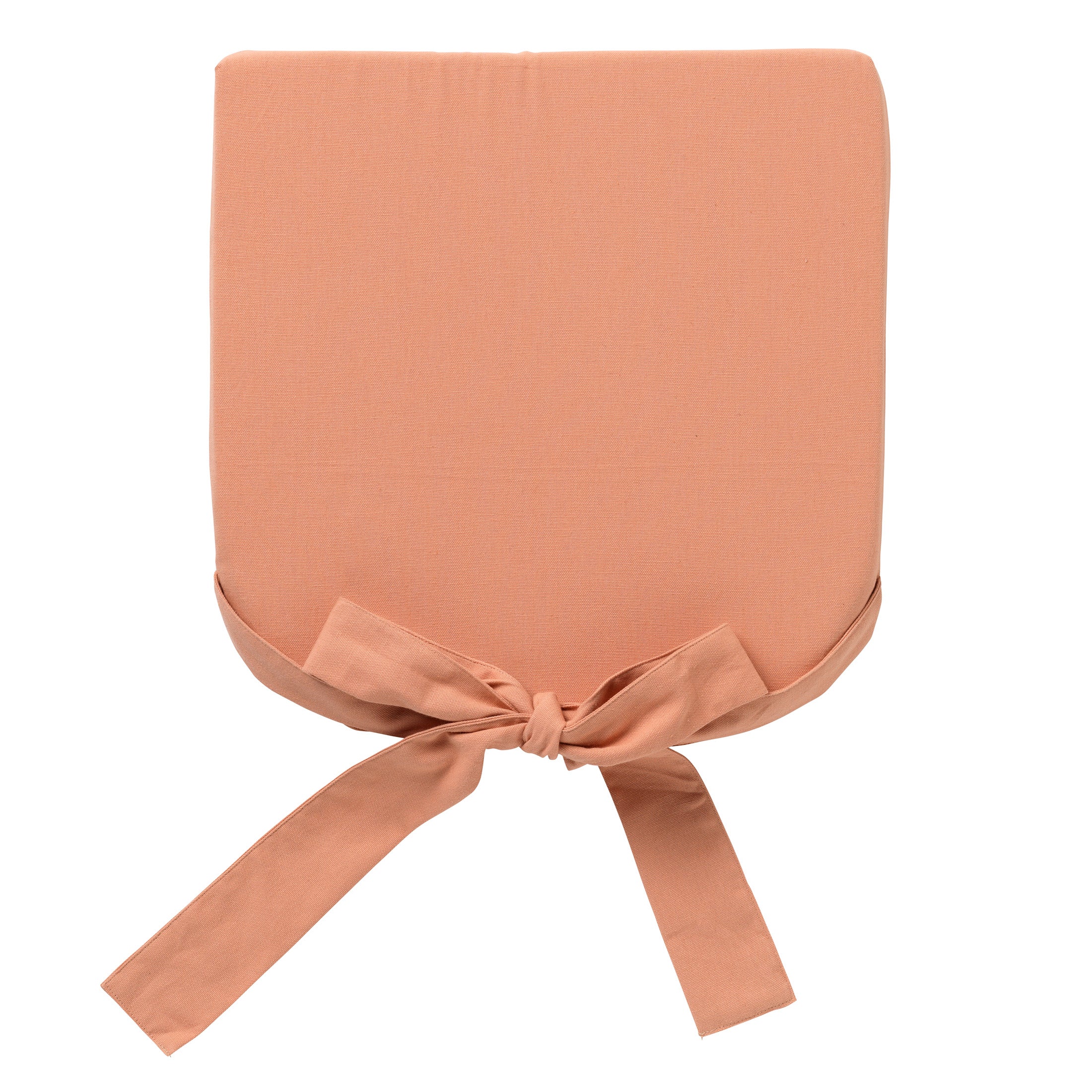 JAVA - stoelkussen 40x40 cm - 100% katoen - met lint - Muted Clay - roze