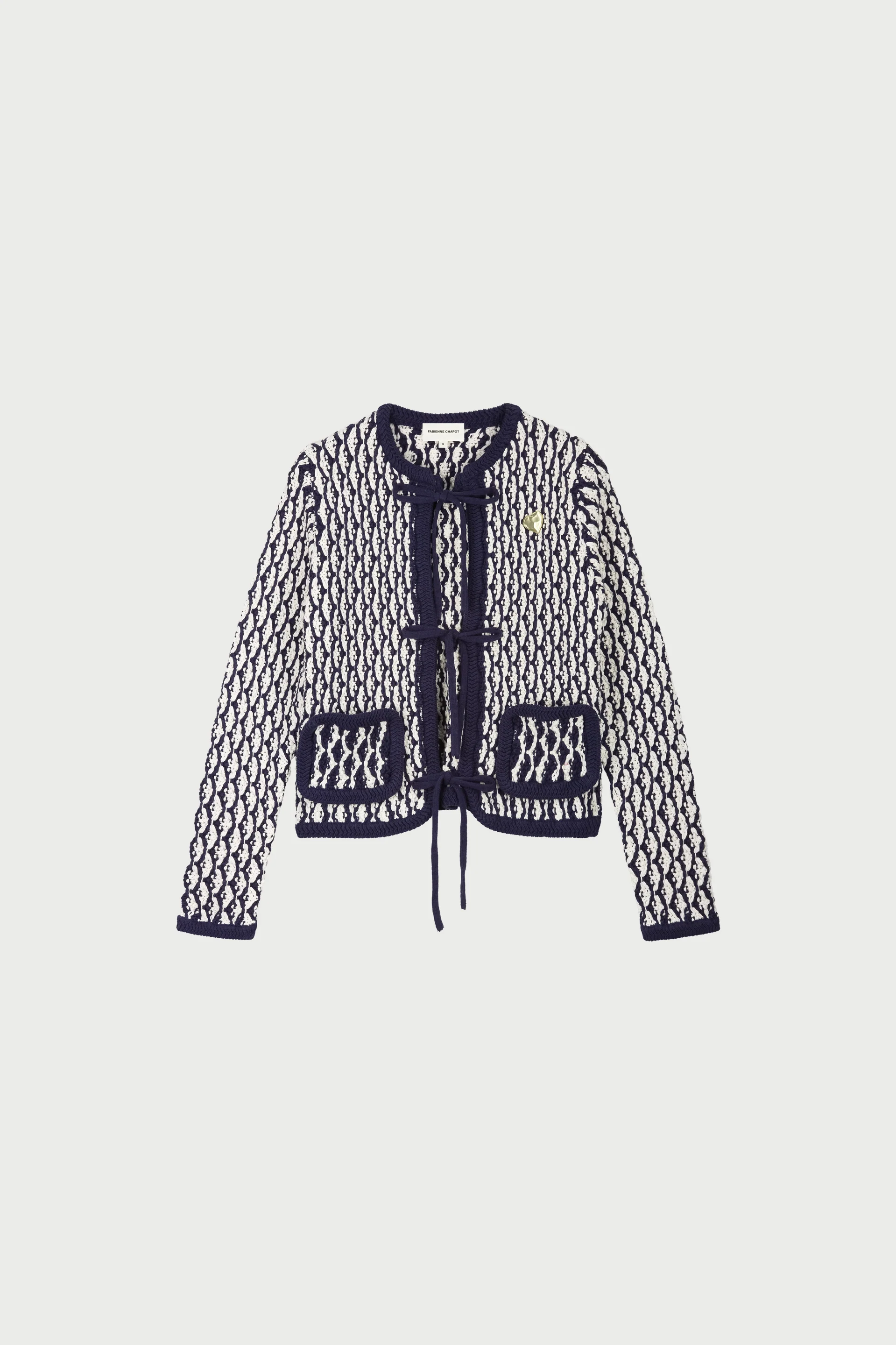 Balou Cardigan | Cosy White/Navy