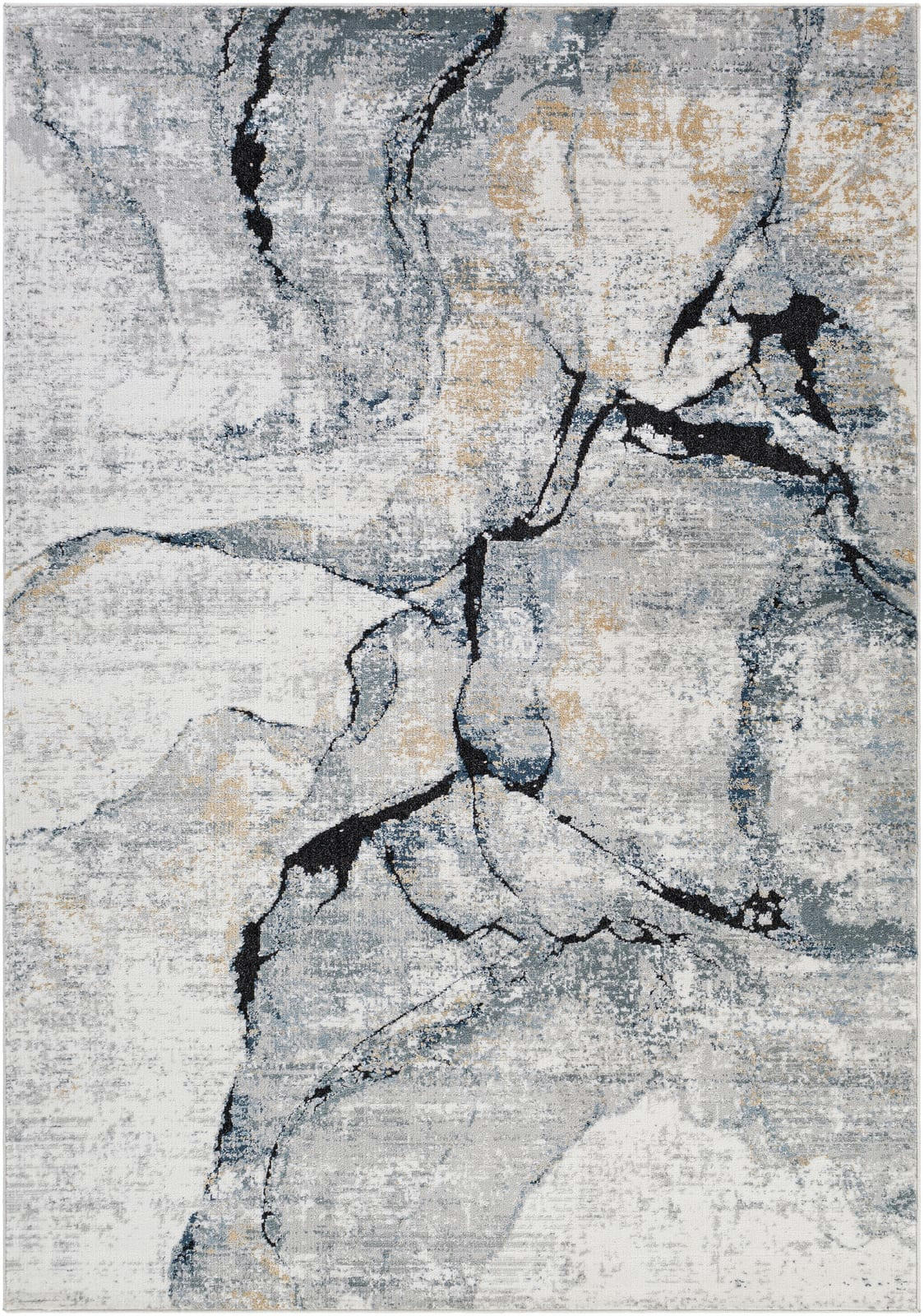 LYNA - Tapis Abstrait Moderne Ivoire/Gris 120x170