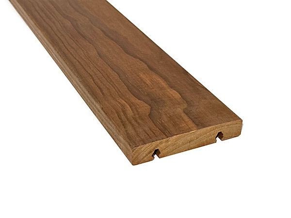 10m2 - Kit terrasse complet Frêne thermochauffé 2.1x9.1x160 cm - rail aluminium