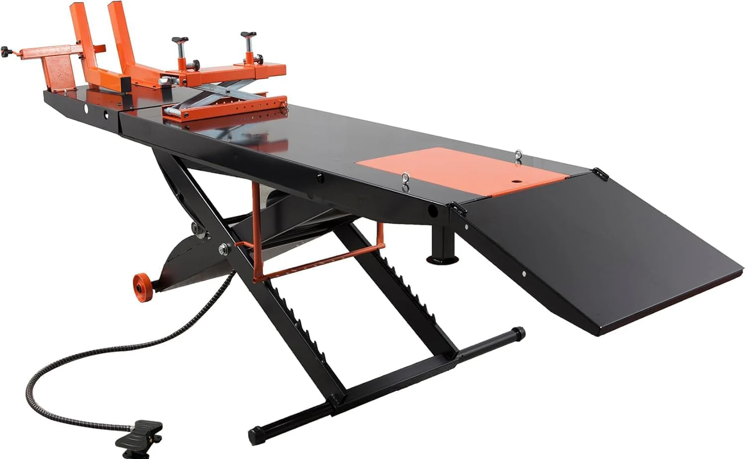 APlusLift MT1500X 1500LB Air-Operated Motorcycle  ATV Lift Table �C 48 Wide with Side Extensions, 2-Year Warranty(24)