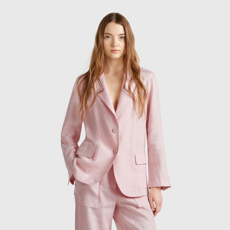 Blazer in pure linen