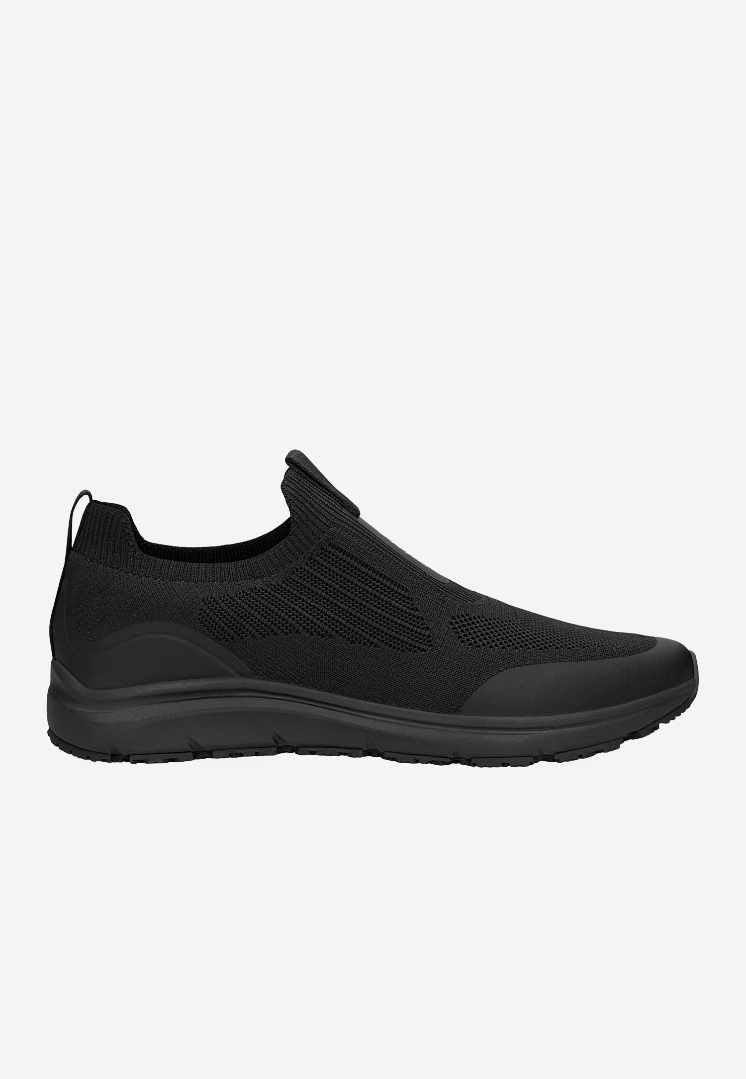RELAKS Czarne wsuwane sneakersy siateczkowe