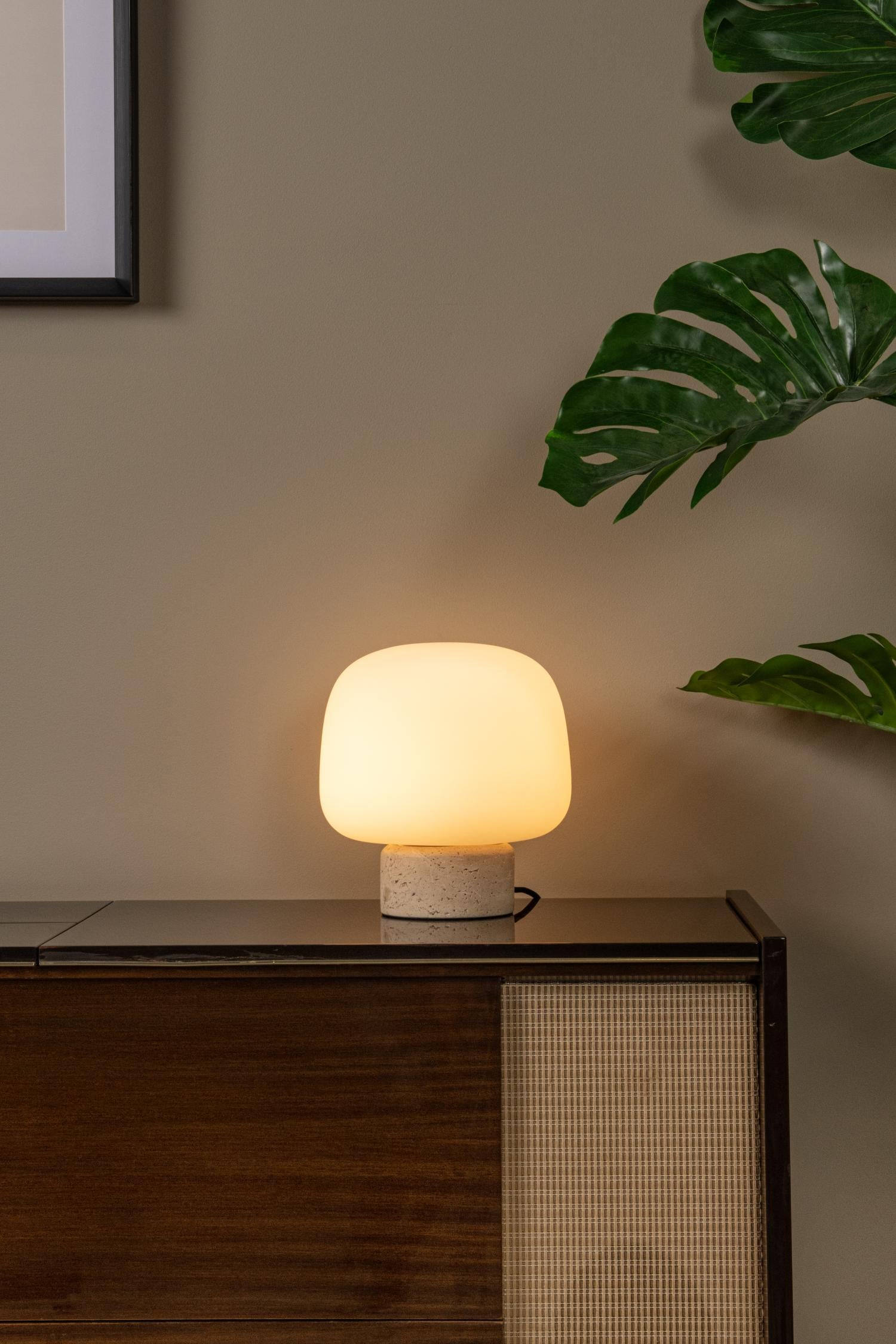 Lucide tafellamp ANSTON - 1xE14 - Opaal