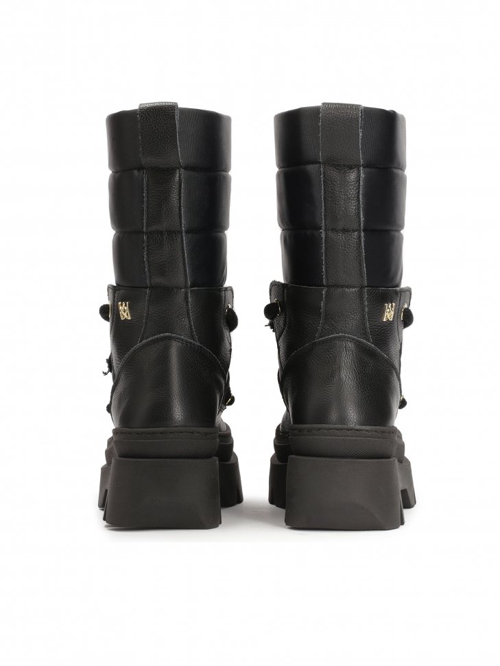 Warm snow boots on a thick sole