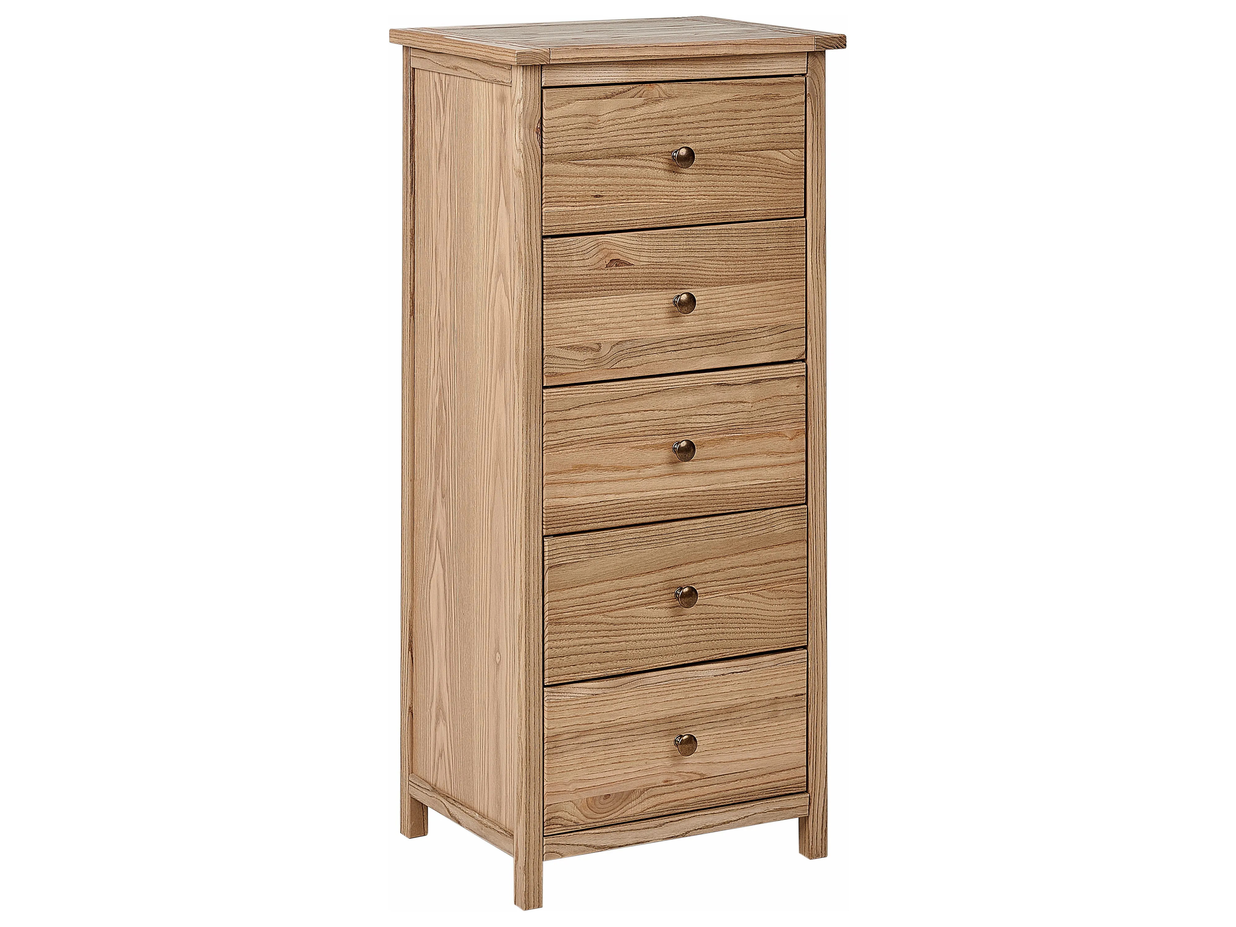 5 Drawer Chest SALTON Sassafras Wood Brown