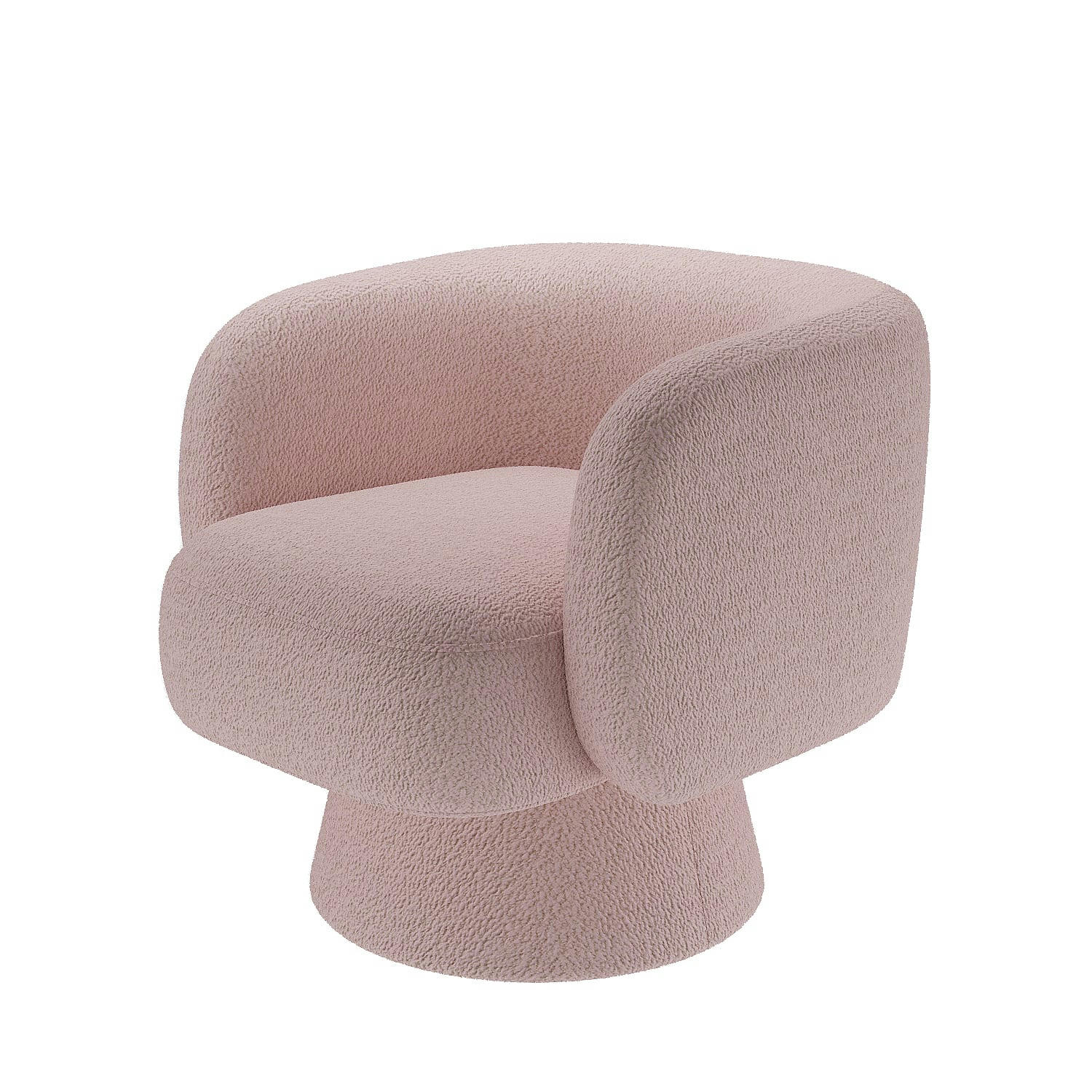 SALMA - Fauteuil bouclette couleur rose