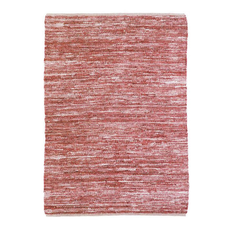 SKIN - Tapis en cuir tressé rose poudré 120x170
