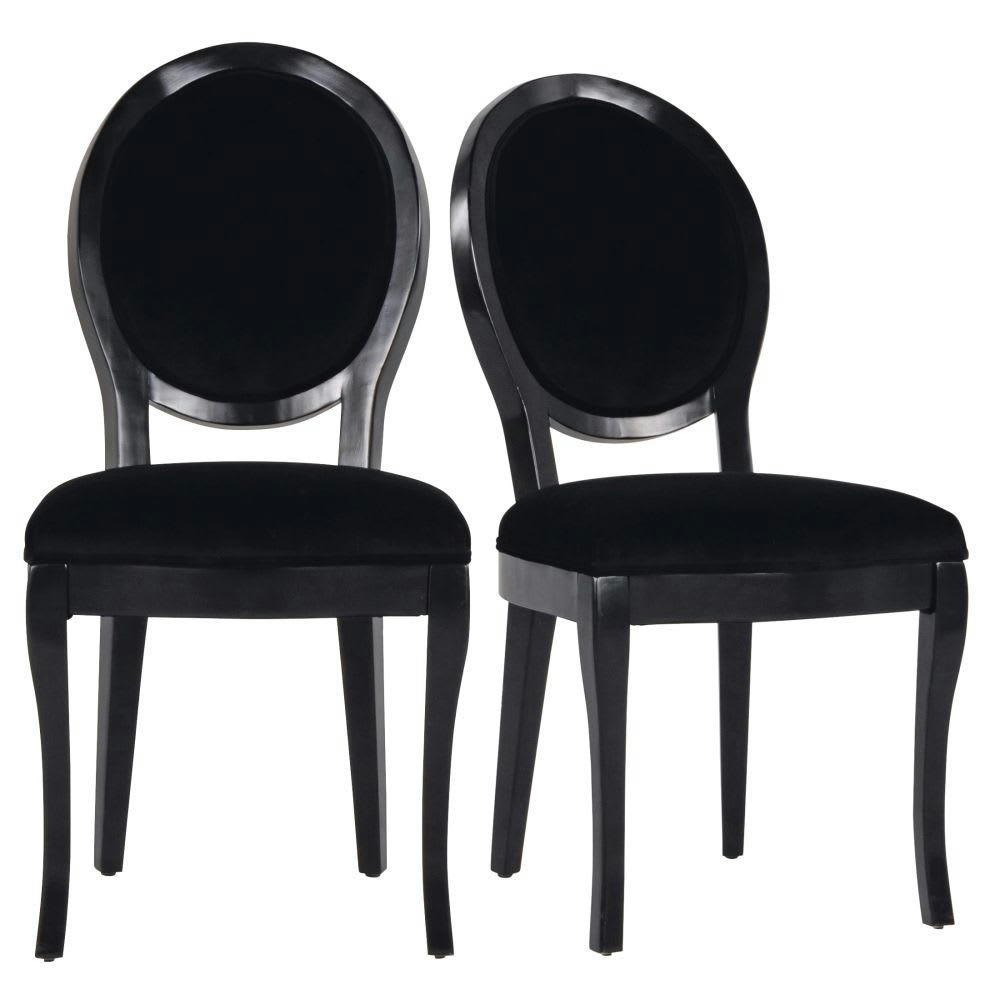 Joséphine - Chaises velours noir (x2)