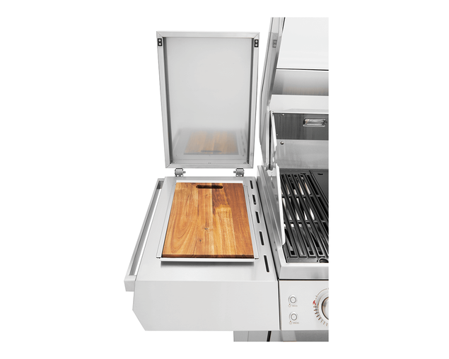 BeefEater 7000 Premium 4 Burner Flame Failure BBQ on Side Burner Cart