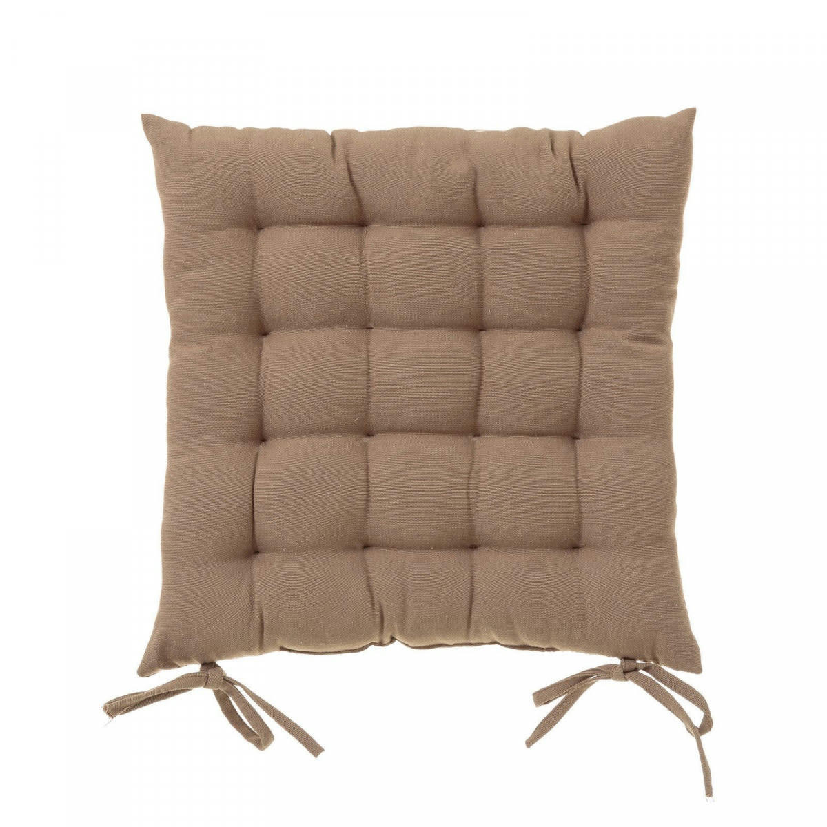- Coussin de chaise carré marron - 40x40x7cm