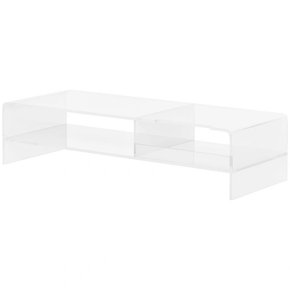 Monitorständer, mit Staufach, LxBxH: 50,8x19x12 cm, transparent