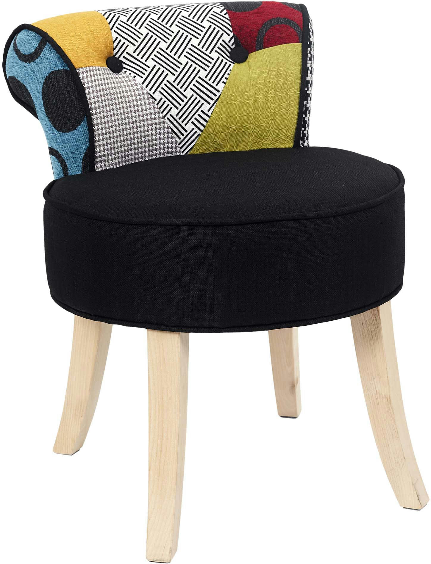 - Tabouret bas patchwork eleonor multicolore
