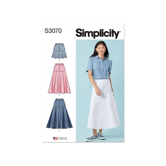 Simplicity Women’s Skirt Sewing Pattern S3070 (18-26)