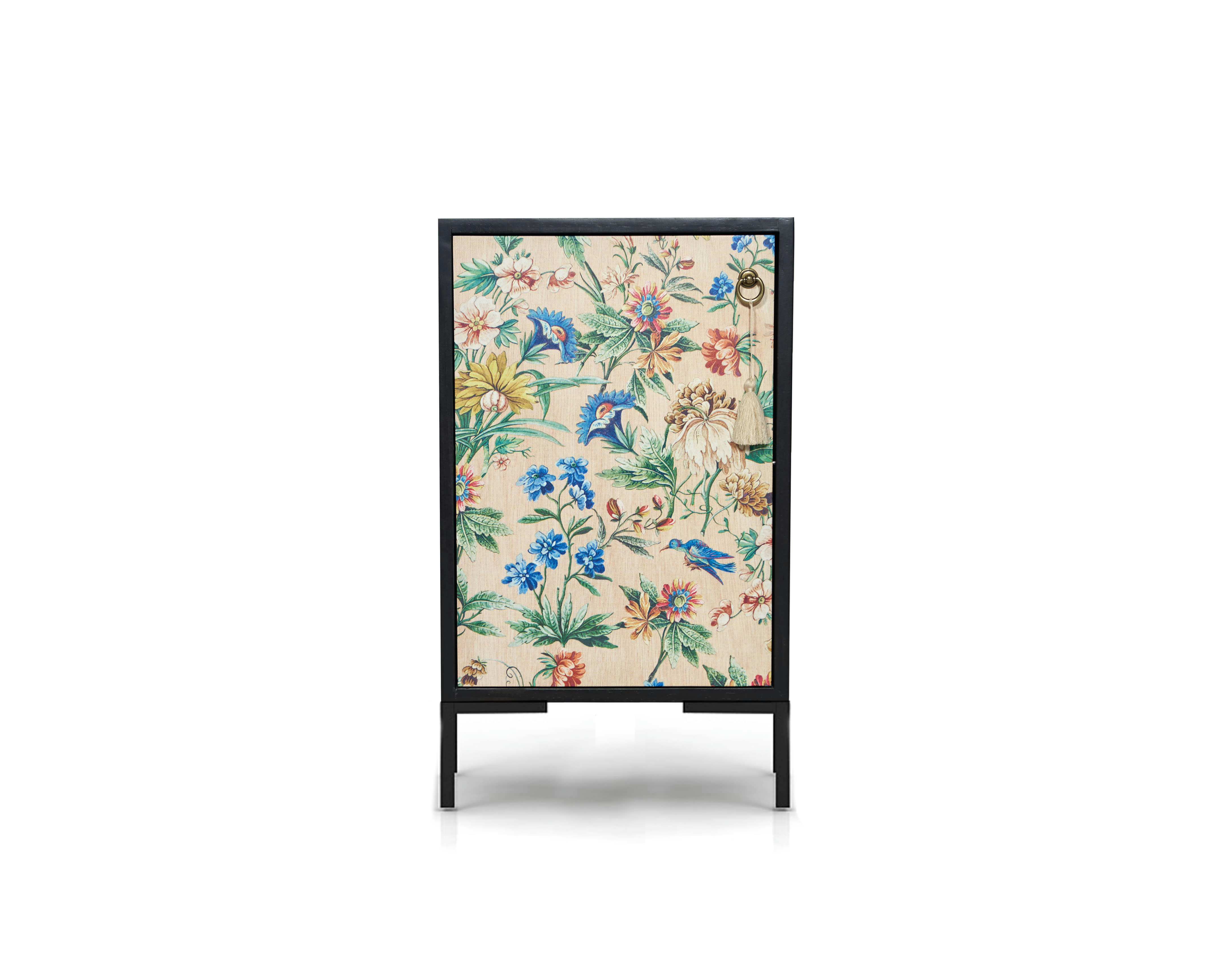 AMAZONIA - Table de chevet en MDF avec imprimé floral.