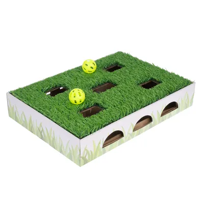 TIAKI Hunting Box with Grass Patch Cat Toy