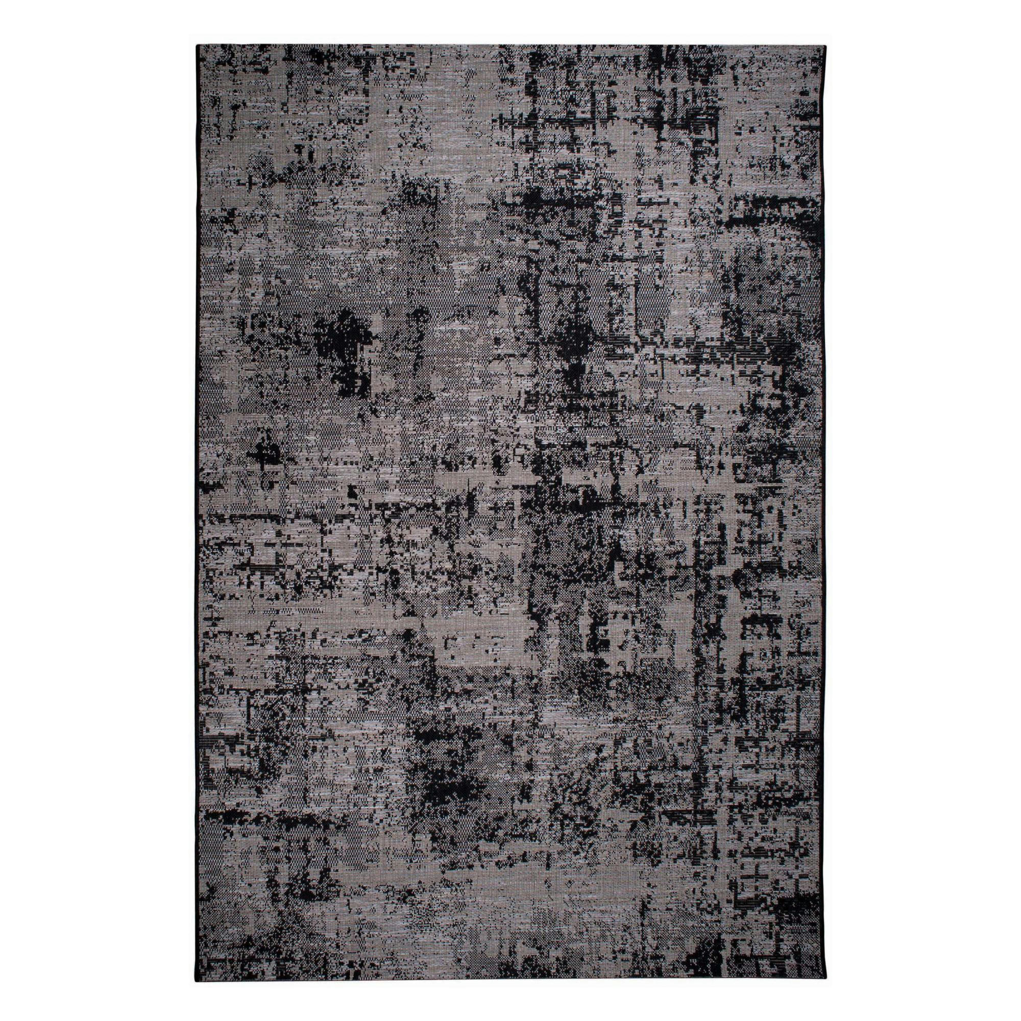 CATANIA - Tapis  outdoor en polypropylene noir 160 x 230