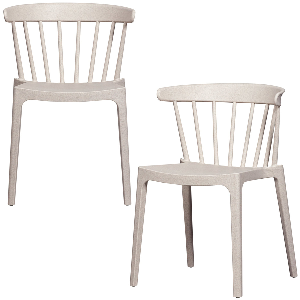 WOOOD tuinstoel Bliss - Kunsstof - Off White Melange - Set van 2