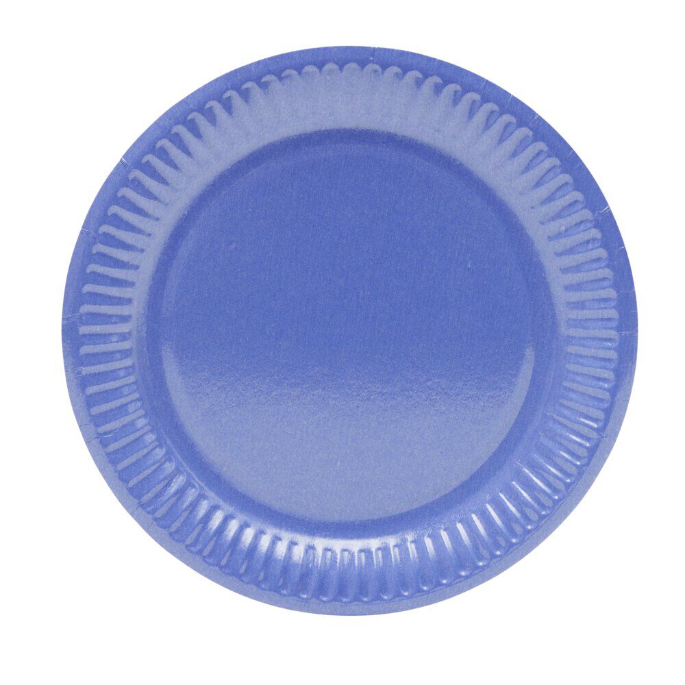 Lot de 10 assiettes en carton Ø18cm bleu nuit