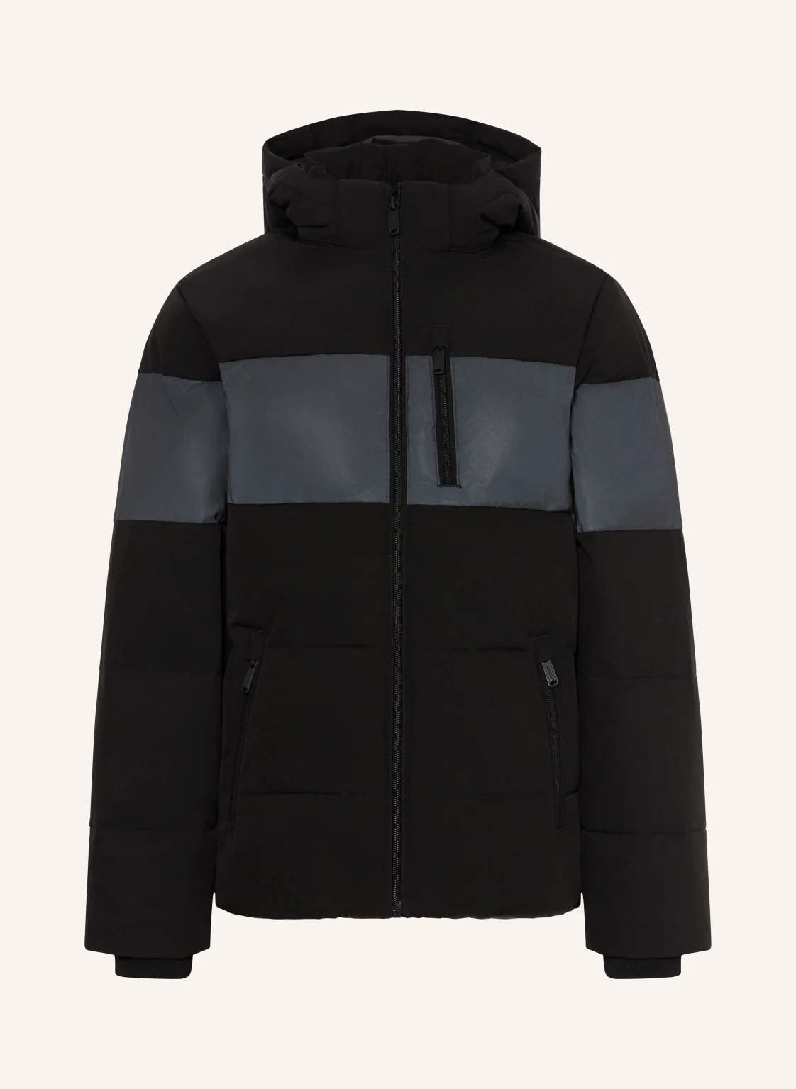 JACK&JONES Steppjacke mit abnehmbarer Kapuze