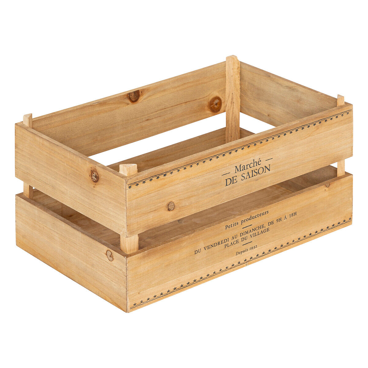 Cesto LIT bege em madeira bege 19x30cm