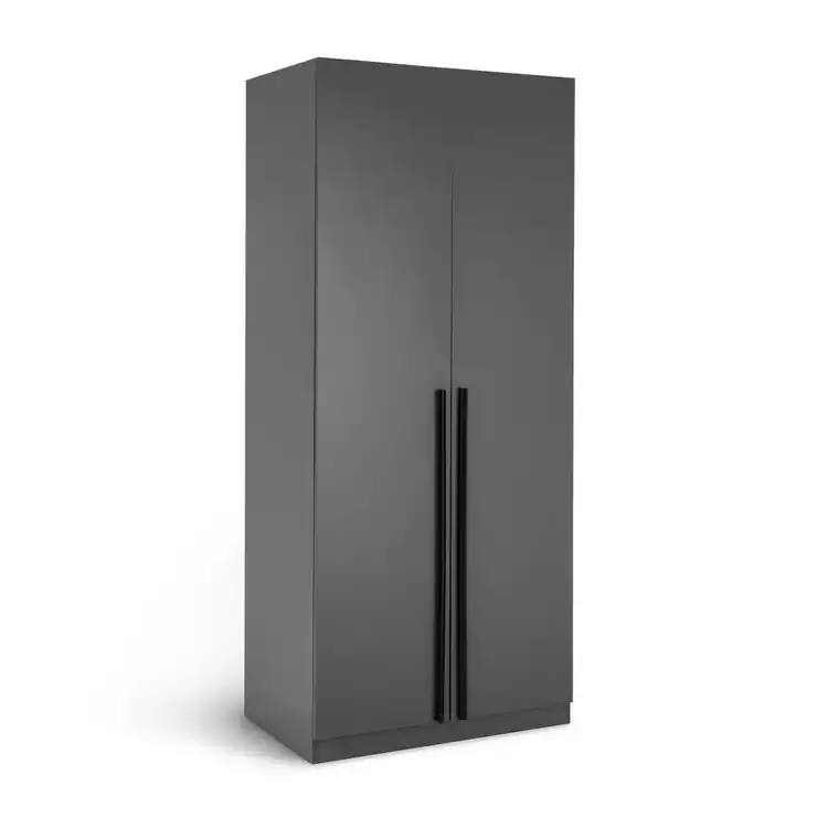 Habitat Munich 2 Door Wardrobe - Anthracite
