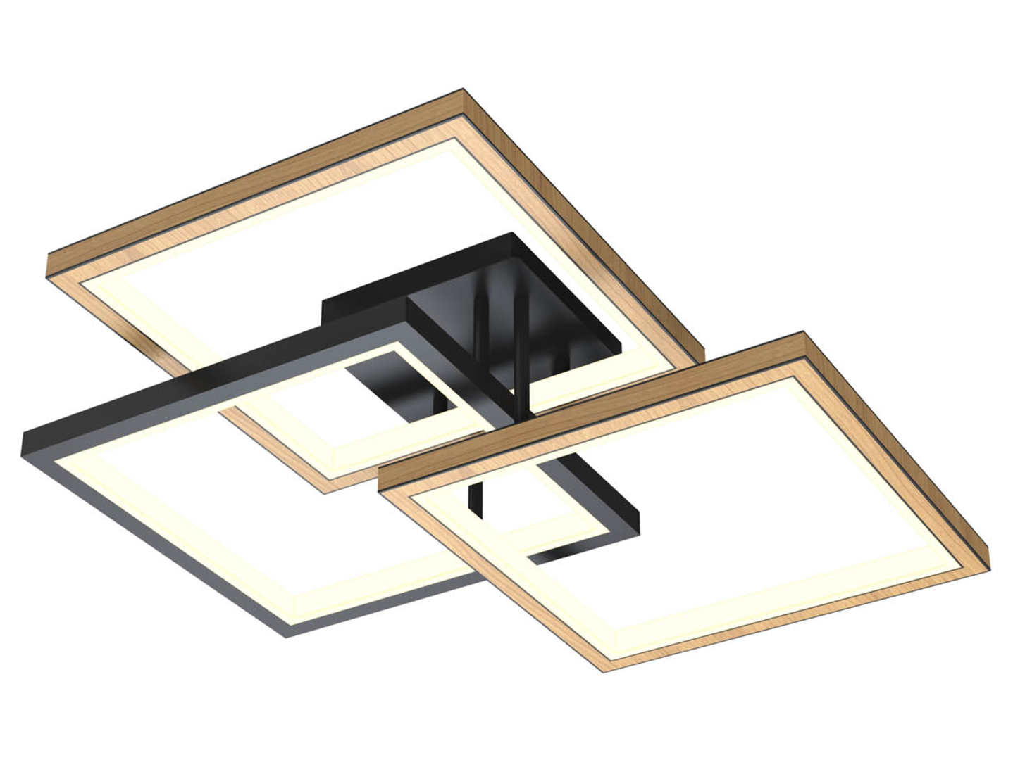 Lampa sufitowa 3-punktowa Matera LED ze ściemniaczem czarna