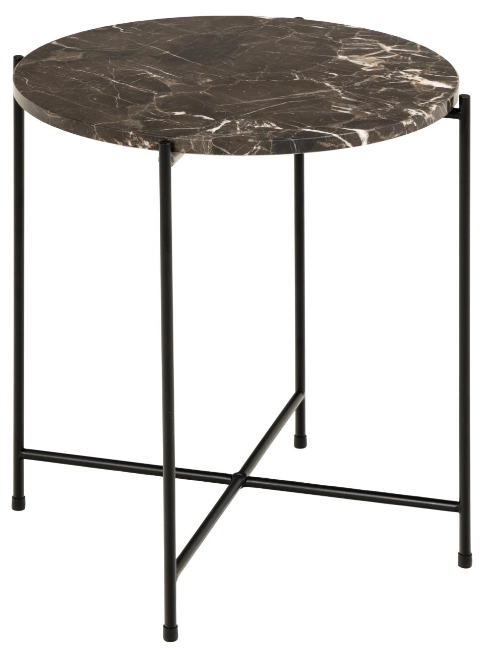 Rebellenclub Bijzettafel Kosta - Ø42 cm - Bruin