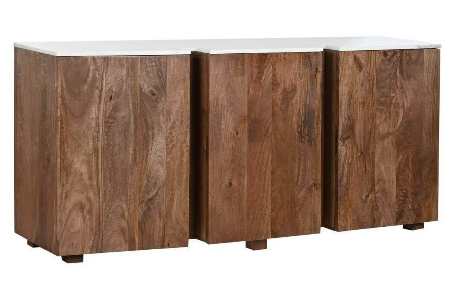 Komoda mango z marmurowym blatem 76x162,5x47 cm