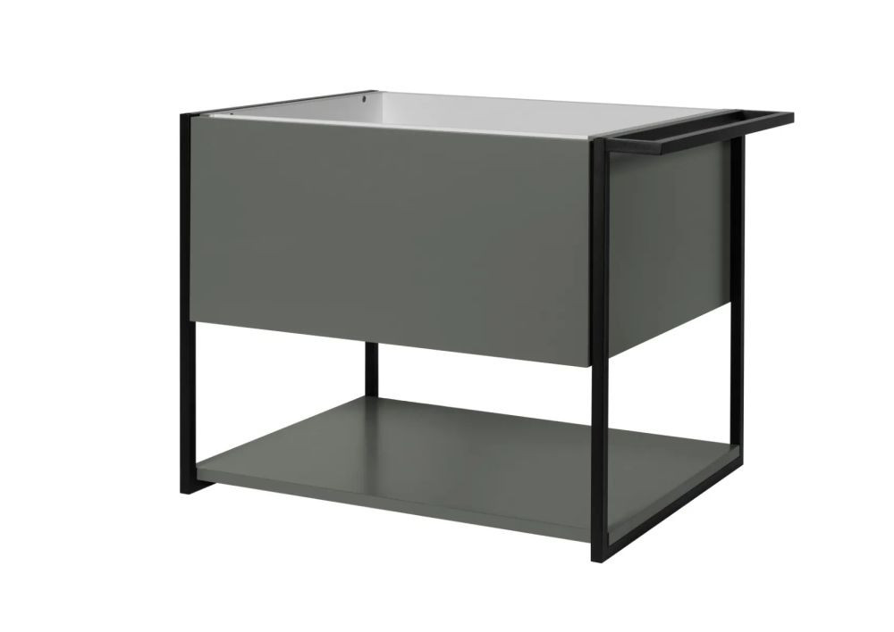 Szafka pod umywalkę LOV 60 cm szaro-zielony półmat