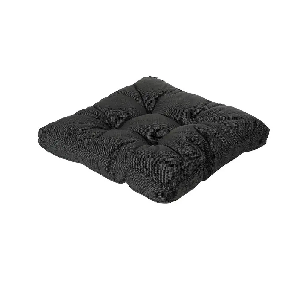 Madison - Florance Zitkussen Rib black - Ca. 60x60 cm - Set van 2