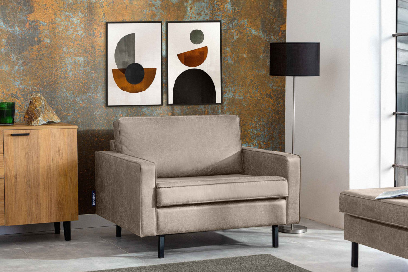 KONSIMO INVIA Duży fotel rozmiar XL w stylu loftowym, szer. 116 cm