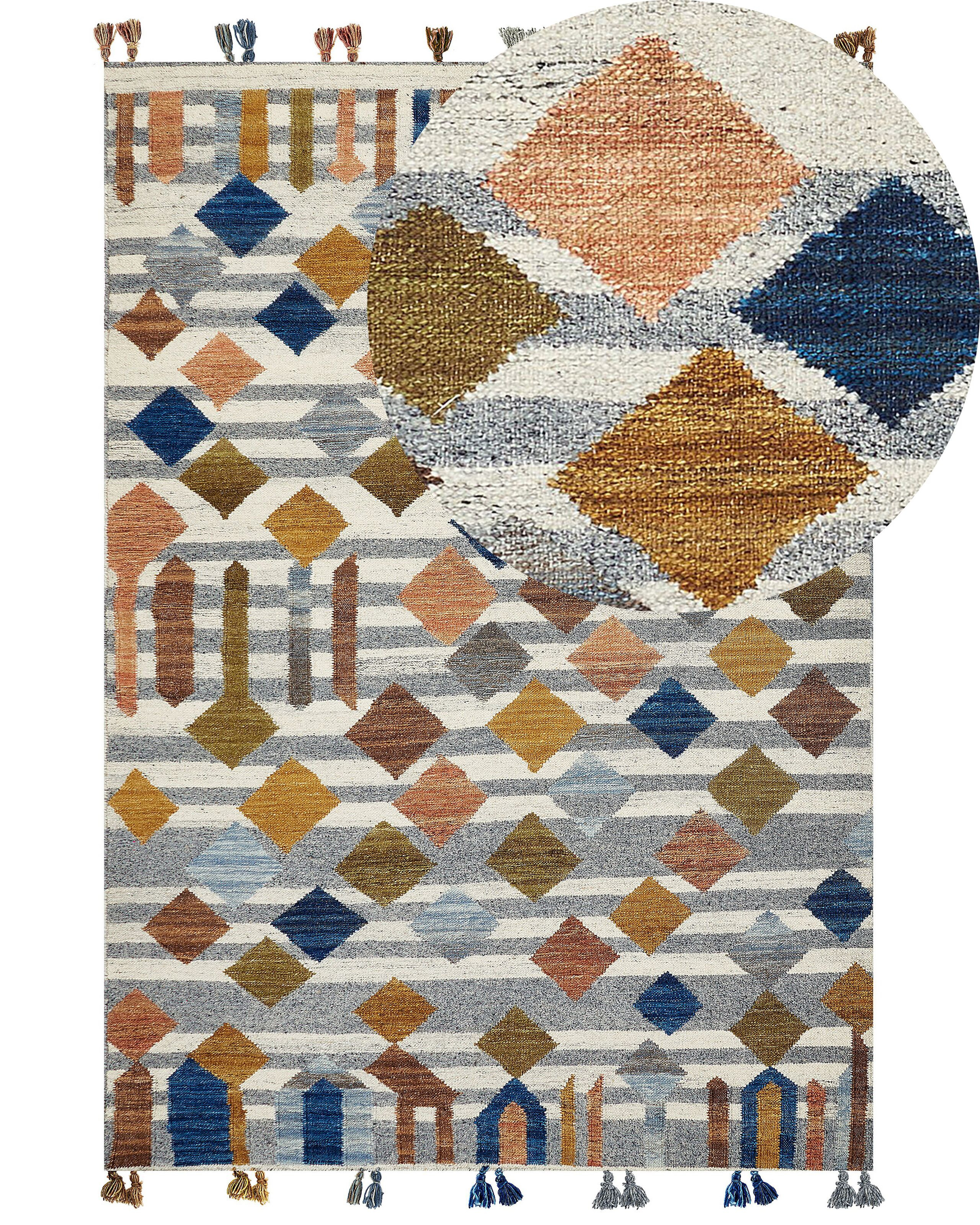 Dywan kilim ręcznie robiony 200 x 300 cm wielokolorowy