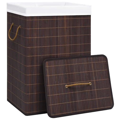 NNEVL Bamboo Laundry Basket Brown 72 L